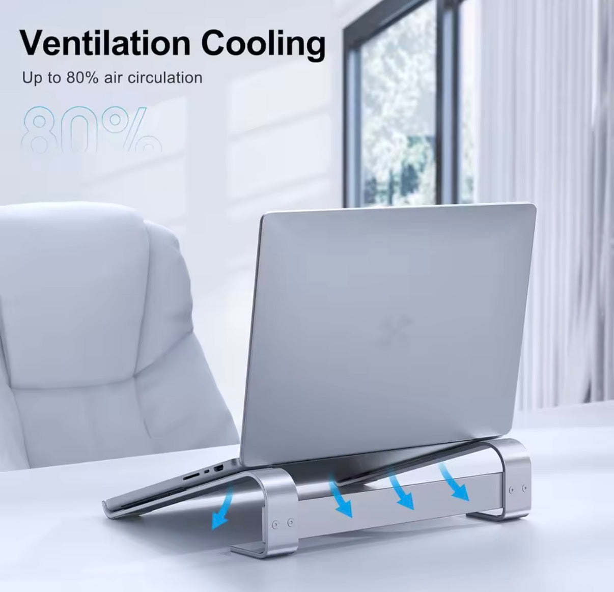 Soporte para Portátil Ajustable de Escritorio | Elevador Compatible con MacBook, Dell, HP, Lenovo y más (13–17”)