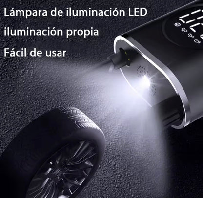 Bomba infladora inalámbrica recargable para coche | Inflador de neumáticos con pantalla digital
