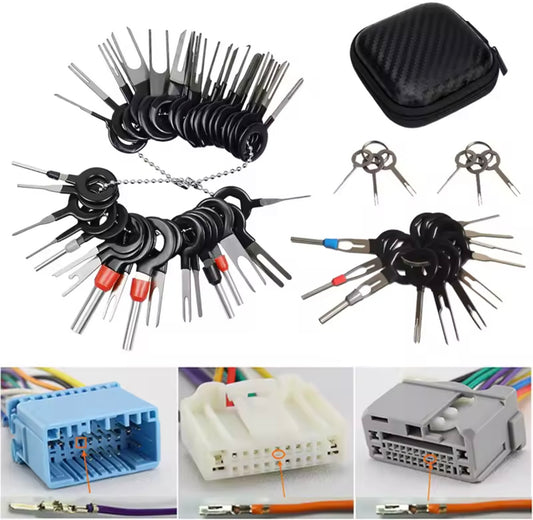Kit Extractor de Pines 26 Piezas con Estuche – Herramienta Profesional para Conectores Eléctricos