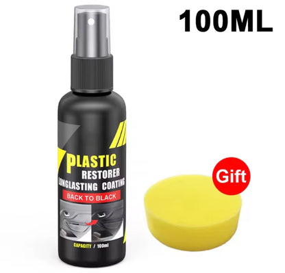 Restaurador de Plásticos para Coche | Renovador Negro Brillante y Protección Duradera