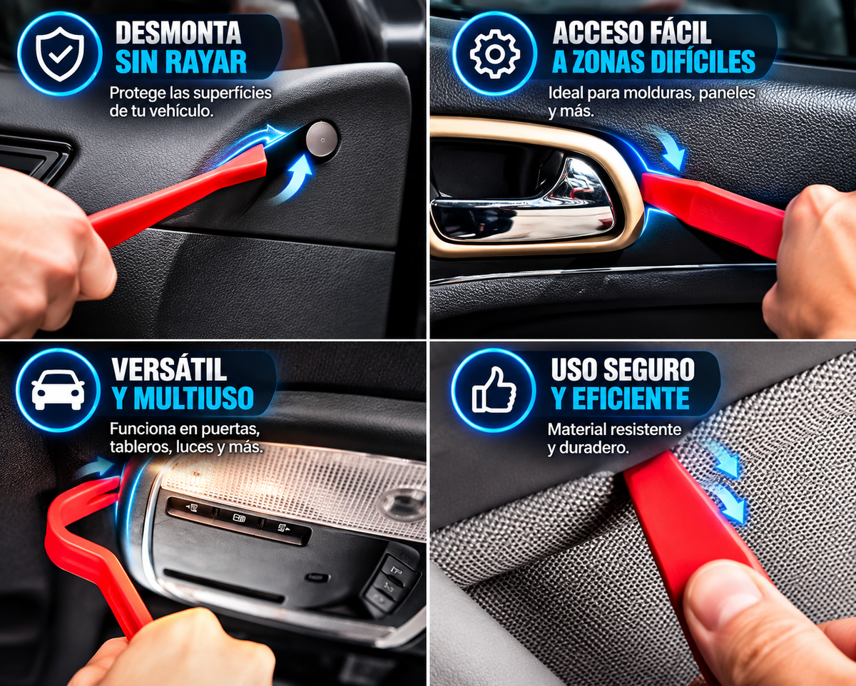 Estuche de herramientas de reparación para el automóvil.