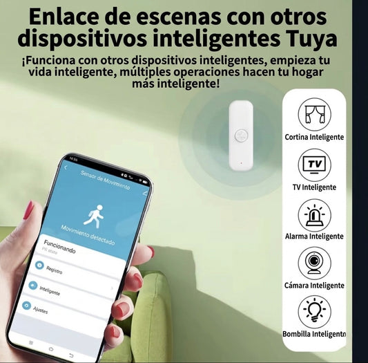 Sensor de Movimiento WiFi Tuya PIR Inteligente | Detector de Presencia Smart Life, Compatible con Alexa, Alarma Hogar (copia)