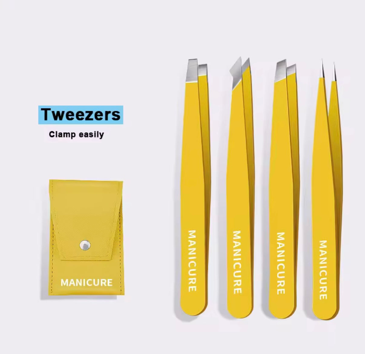 Pinzas para cejas de alta calidad, extractor de pelos finos, pinzas para cejas inclinadas de acero inoxidable