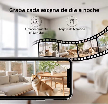 Cámara Vigilancia WiFi 2K 360° Interior | Visión Nocturna, Audio Bidireccional, Monitor Bebé, 5G/2.4GHz