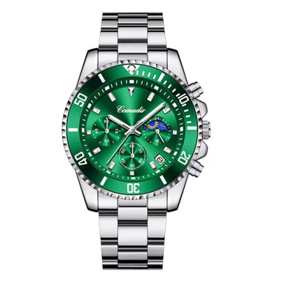 Reloj Cronógrafo Hombre Acero Inoxidable | Resistente al Agua y Luminoso