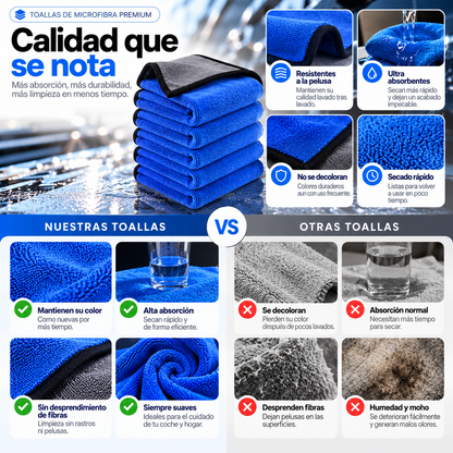 Premium Microfiber Towels 500 GSM – Professional Cleaning without Streaks (4 units)
