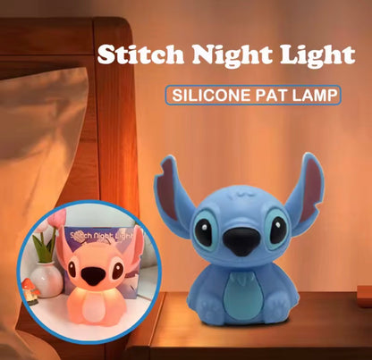 Lámpara nocturna Stitch Kawaii USB táctil – Luz suave decorativa