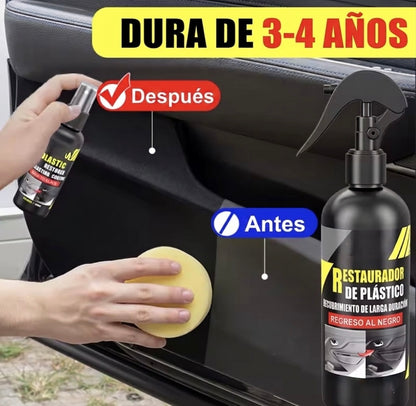 Restaurador de Plásticos para Coche | Renovador Negro Brillante y Protección Duradera