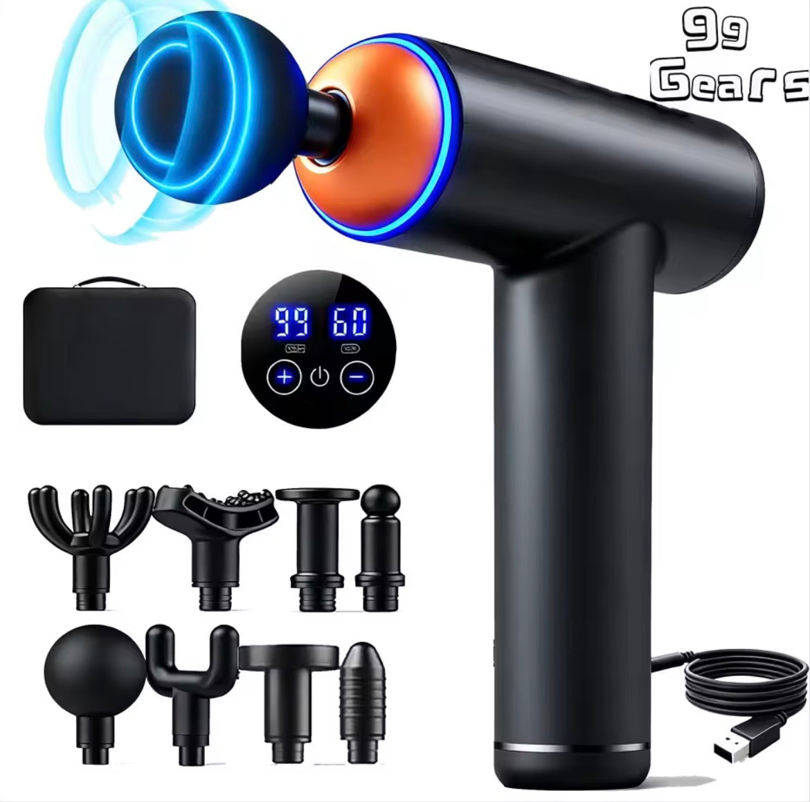 Pistola de Masaje Inteligente 99 Niveles Eléctrica