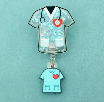 Portatarjetas retráctil, exposición, tarjeta de nombre de Enfermera