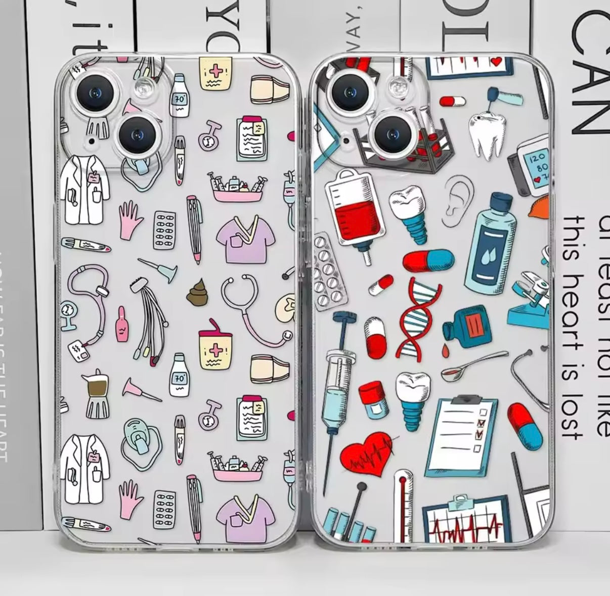 Enfermera, medicina, salud,corazón funda  para IPhone