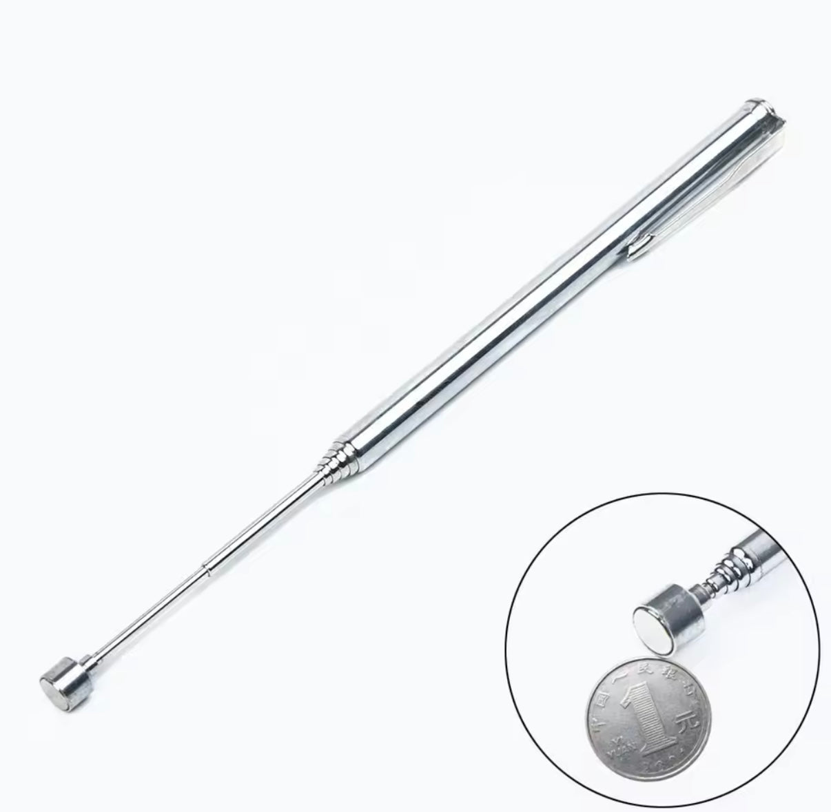 Recogedor magnético extensible portátil.