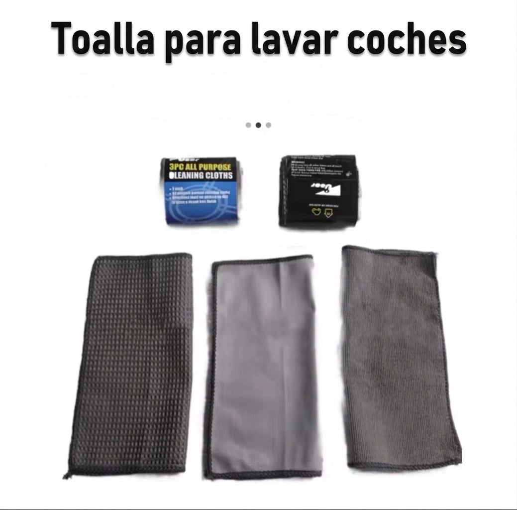 Kit de Limpieza Detailing para Coche 9 Piezas | Microfibra, Guante y Accesorios de Lavado