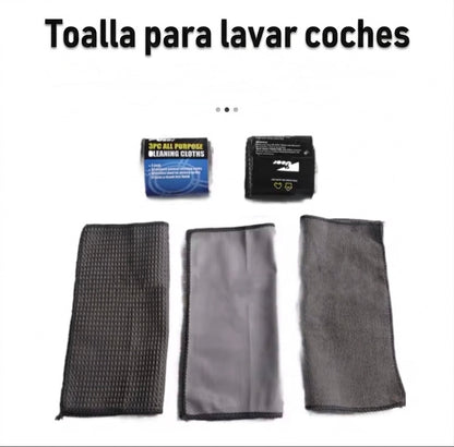 Kit de Limpieza Detailing para Coche 9 Piezas | Microfibra, Guante y Accesorios de Lavado