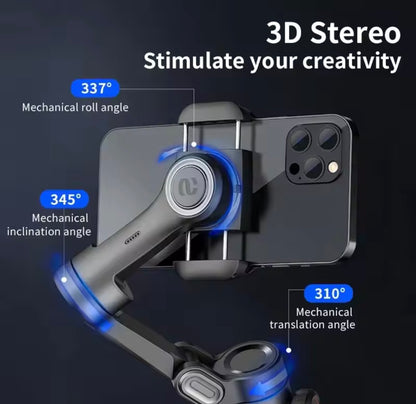 Estabilizador portátil 3-ejes con seguimiento facial AI – ideal para TikTok, vlogs