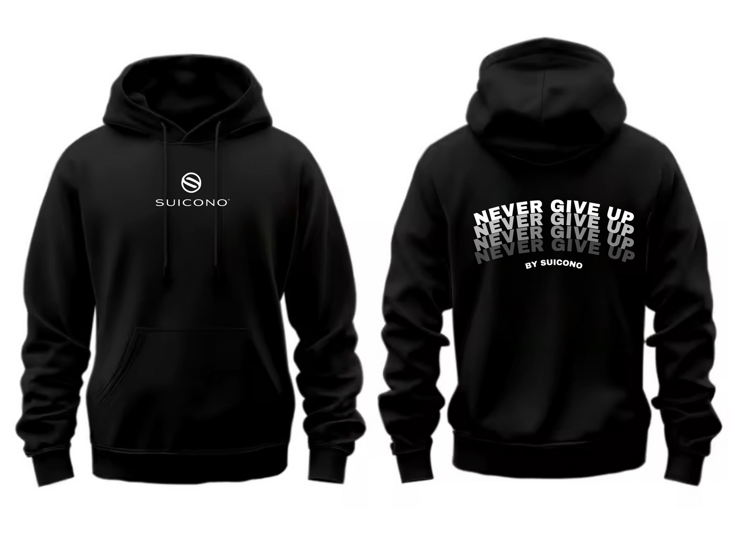 Sudadera 100% Algodón “Never Give Up” en Varios Colores | Motivacional