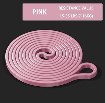 Juego de bandas de resistencia para ejercicios en casa.