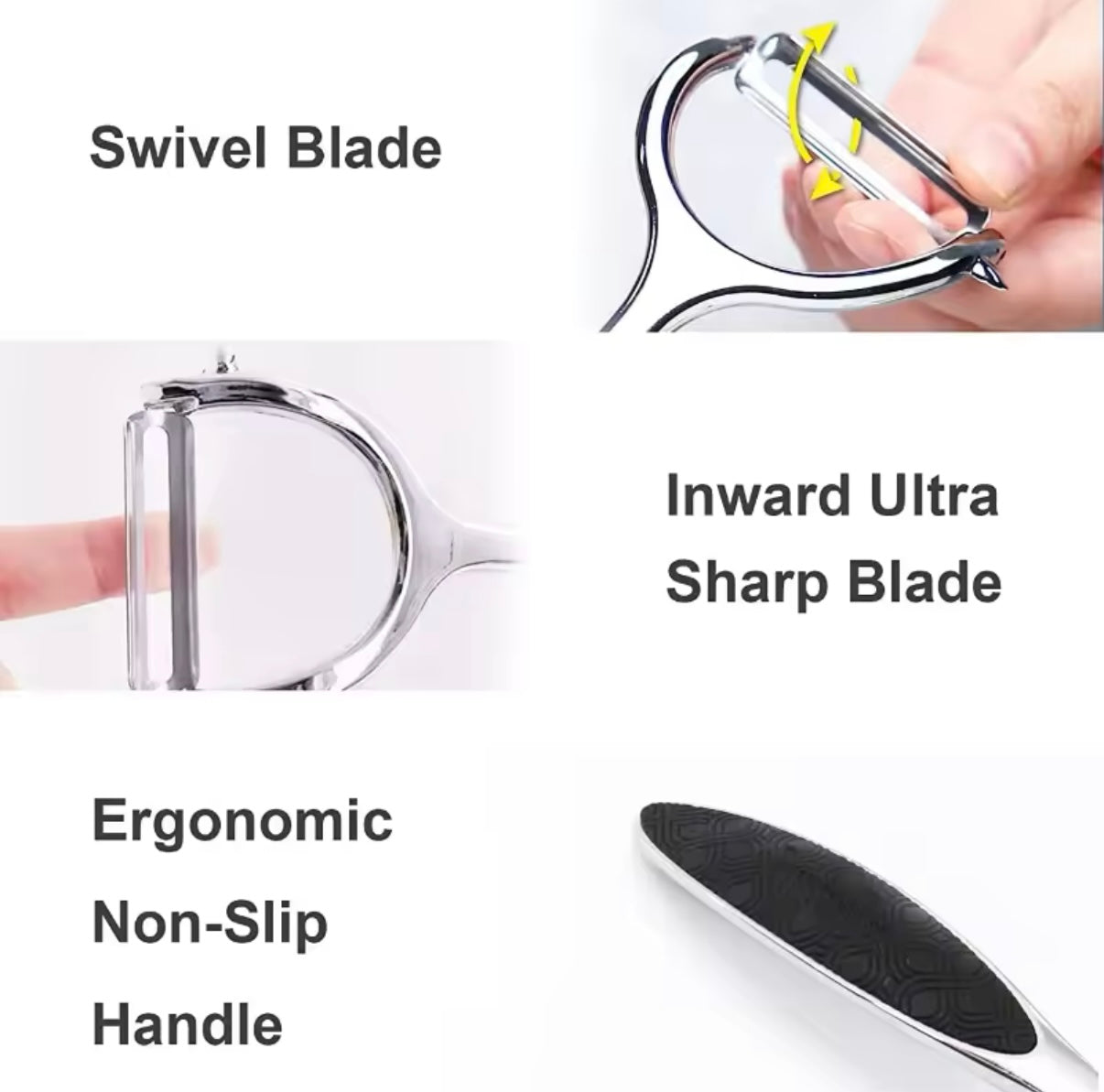 Edelstahlschäler für Obst und Gemüse