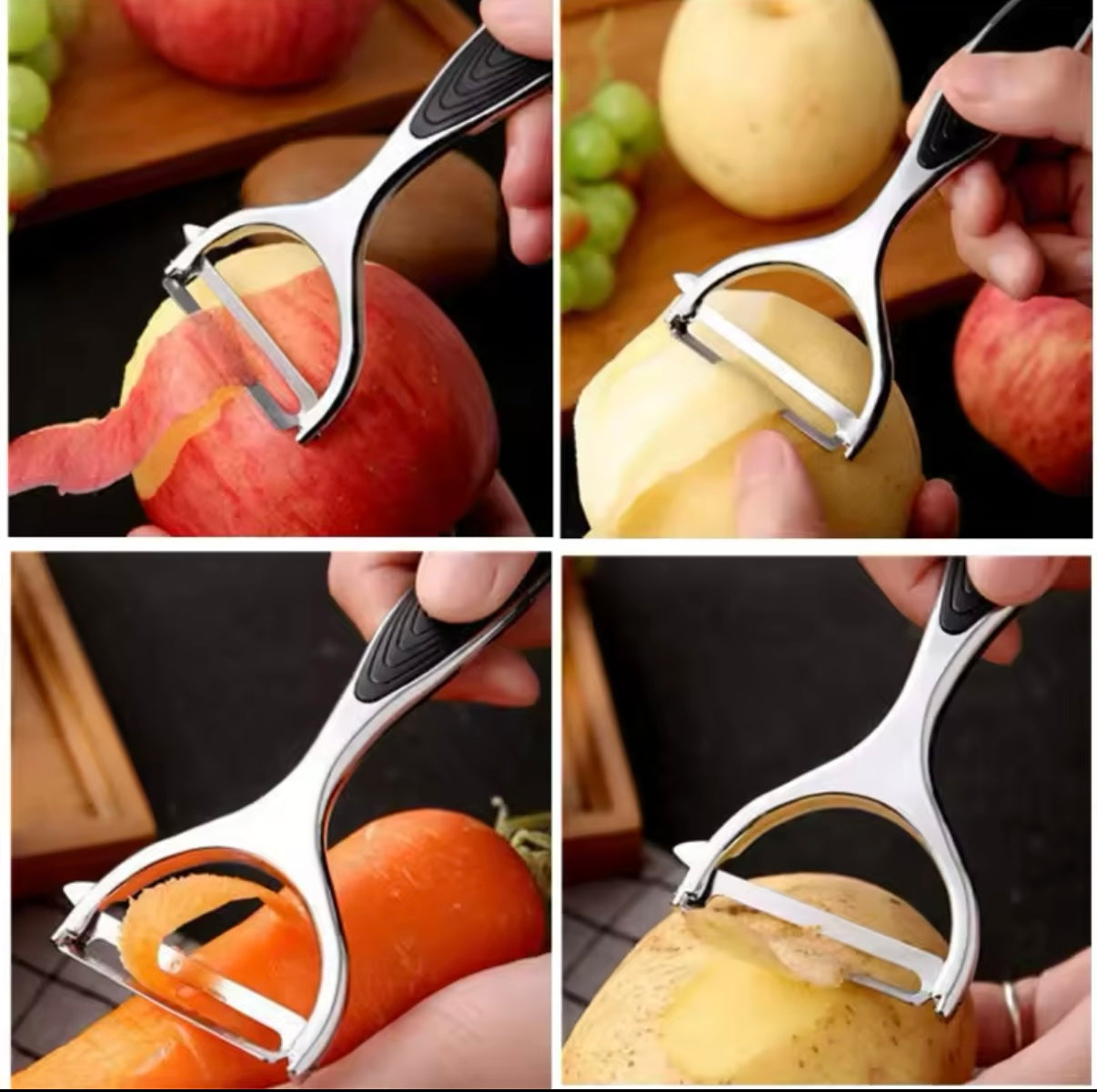 Edelstahlschäler für Obst und Gemüse