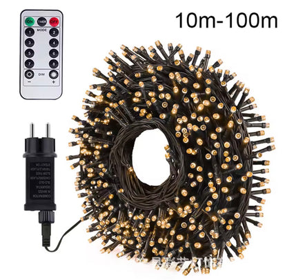 Guirnalda Luces LED 100M para Exterior 100–800 LEDs | Navidad y Fiestas Barata 