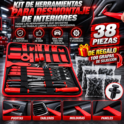 Estuche de herramientas de reparación para el automóvil.