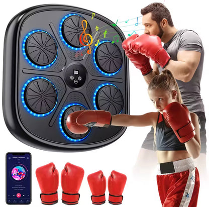 Máquina de Boxeo Musical Inteligente con Luces RGB y Bluetooth, entrena en Casa Barata 