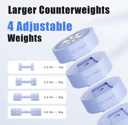 Mancuernas ajustables 4 en 1 – Juego de pesas de mano 1 kg, 2 kg, 3 kg y 4 kg para entrenar en casa Baratas