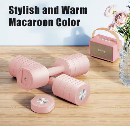Mancuernas ajustables 4 en 1 – Juego de pesas de mano 1 kg, 2 kg, 3 kg y 4 kg para entrenar en casa Rosa