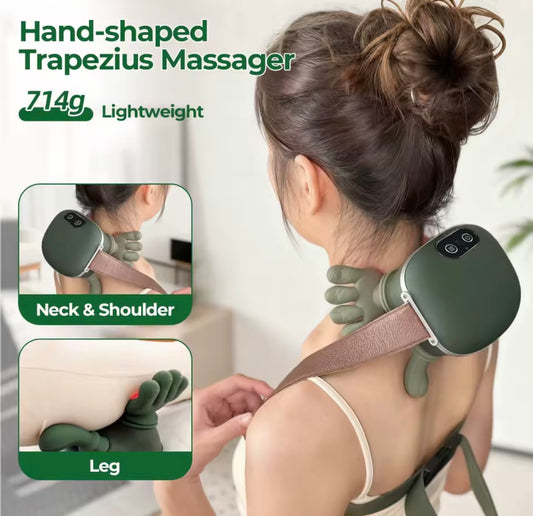 masajeador cervical inalámbrico para aliviar dolor de cuello y hombros
