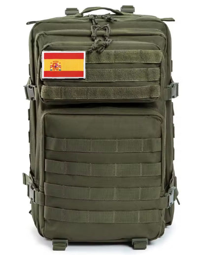 Mochila táctica con sistema MOLLE para accesorios y equipamiento outdoor