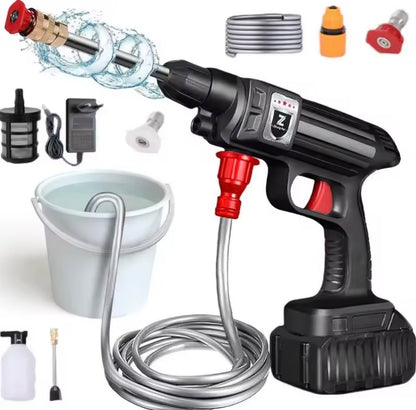 Pistola de agua a presión inalámbrica 1500W 30 bar – Limpieza potente para coche, jardín y hogar
