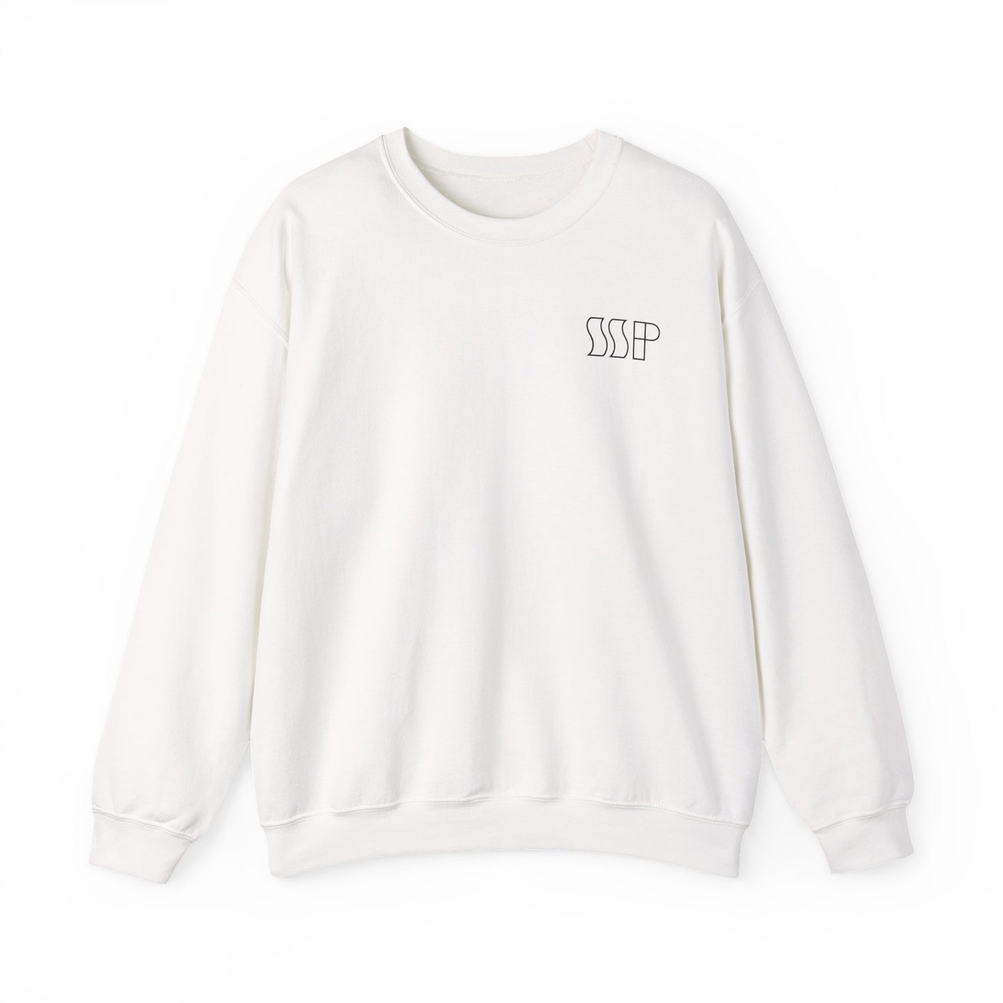 Sudadera Blanca Unisex “SSP CHASE YOUR DREAMS” | Cuello Redondo