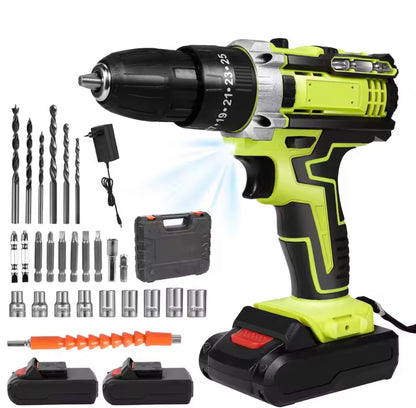 Taladro de impacto inalámbrico 28V con batería de litio para bricolaje y uso profesional
