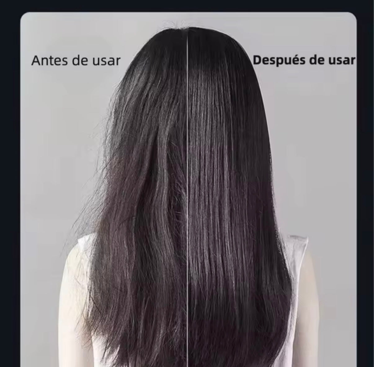 Tecnología iónica en secador de pelo profesional que reduce frizz y protege el cabello
