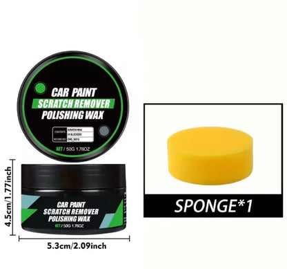 Kit completo con cera pulidora antiarañazos para coche