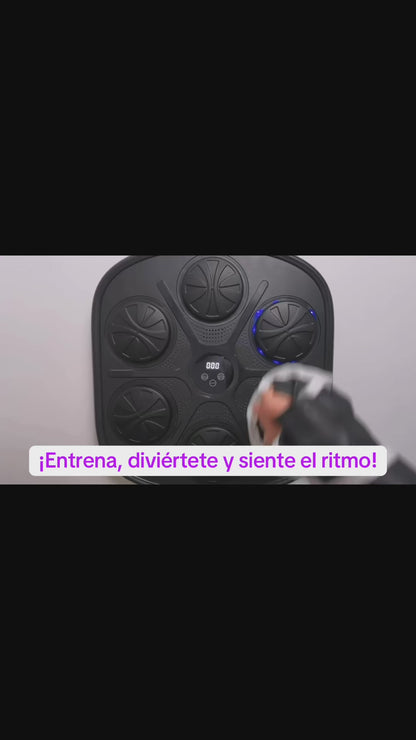 Máquina de Boxeo Musical Inteligente con Luces RGB y Bluetooth, entrena en Casa